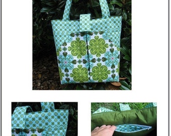 Sewing Pattern PDF - Aivilo Pleated Carry-All - large tote bag -travel bag - Instant Download