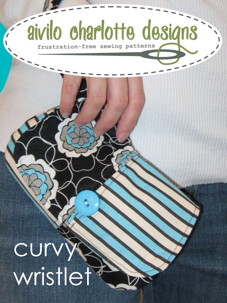 Pdf Sewing Pattern Curvy Wristlet Easy Wristlet Wallet Etsy