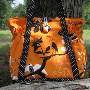 Original Satchel Tote Bag - PDF Sewing Pattern Instant Download - inside & outside pockets + Freebie Zipper Coin Purse Pattern