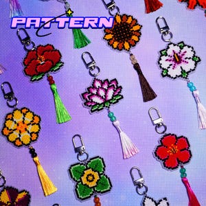 Flowers of Korea Cross Stitch Embroidery Pattern - Traditional Oriental Nature Art