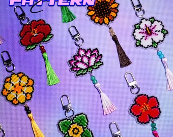 Flowers of Korea Cross Stitch Embroidery Pattern - Traditional Oriental Nature Art