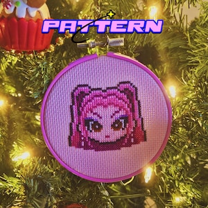 Mira Face Cross Stitch Pattern, K-Pop Demon Hunters Fan Art (PDF Pattern)