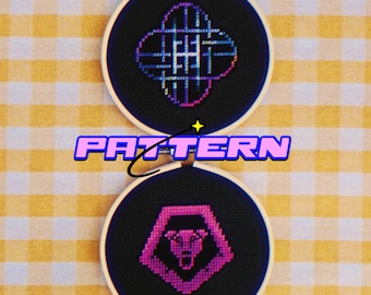K-Pop Demon Hunters Cross Stitch Pattern Set | Huntrix & Saja Boys (PDF Pattern)