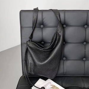 Echtleder Schultertasche, Schaffell Ledertaschen, Asymmetrische Ledertaschen