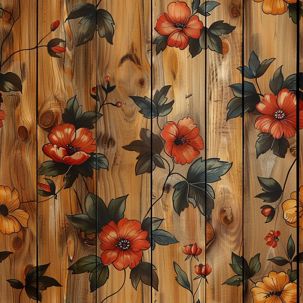 Seamless Patterns Stylish Wood Planks Digital Scrapbook Paper 8 Designs ...