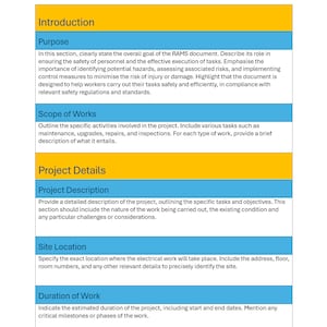 Blank-RAMS-Vorlage, Blank-Vorlage für die Methodenbeschreibung, Blank-Risikoeinschätzung. Vollständig bearbeitbar, anpassbar, markenfähig, MS Word