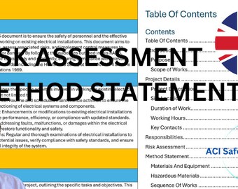 Risk Assessment Method Statement RAMS Professional Writing Service. Custom made RAMS