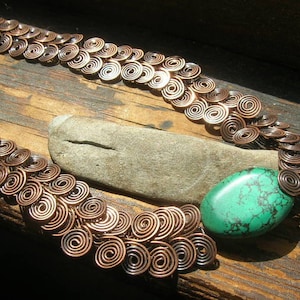 Turquoise Egyptian Spiral necklace image 1