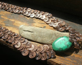 Turquoise Egyptian Spiral necklace