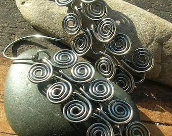 Egyptain Spiral earrings in sterling silver