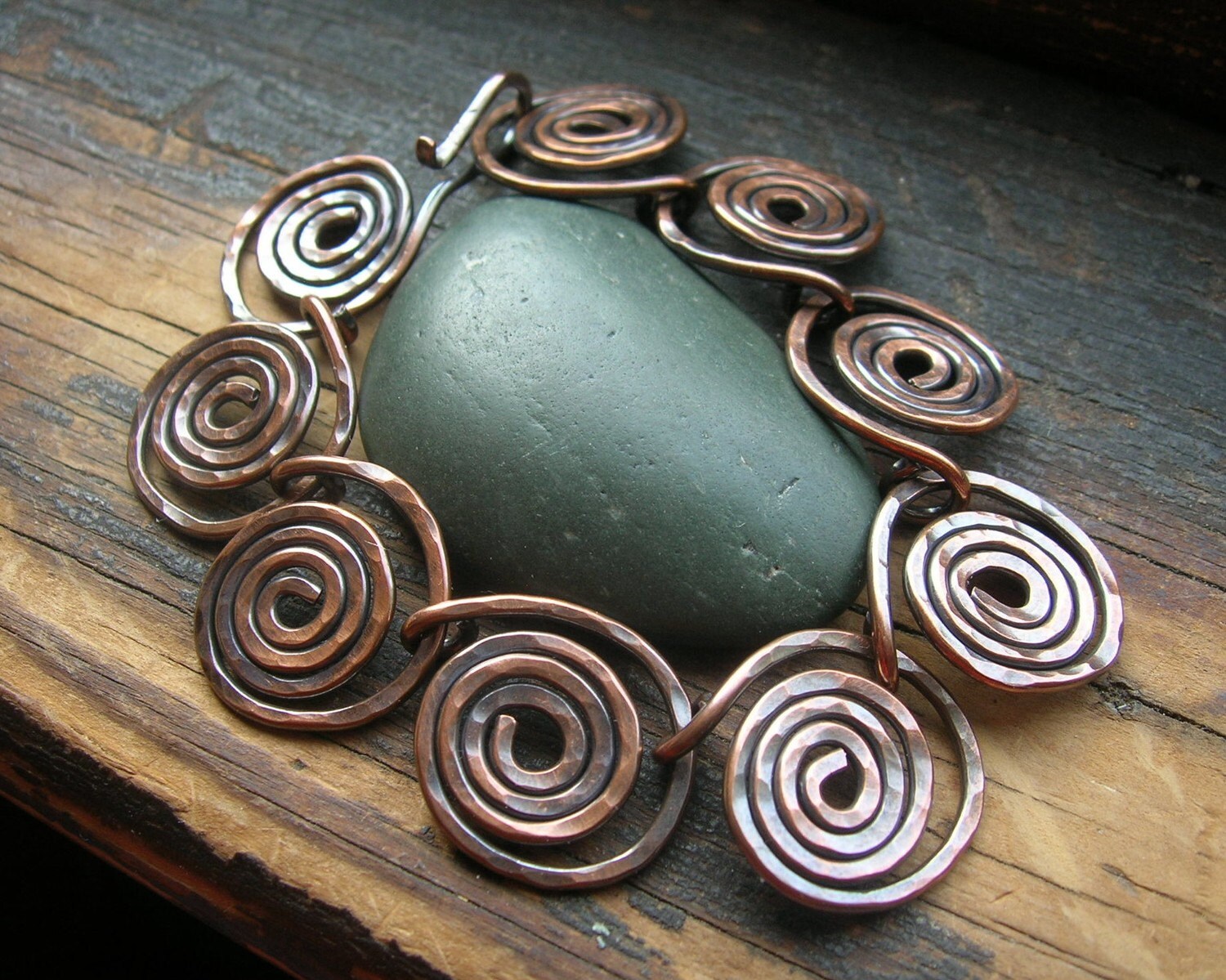Coiled Copper Bracelet - Etsy