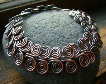 Ancient Egyptian Copper Spiral bracelet