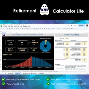 Retirement calculator, Retirement planner, Financial planner for retirement - Lite version