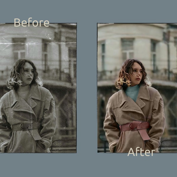 Photo Restoration Service, Fix Old Picture, Family Gift, Remove Scratch Stain, Enhance& Colorization, Fix Damage, Improve Photo Quality,