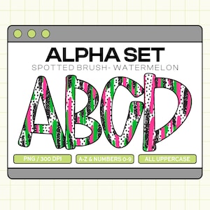 Trendy PNG Alpha Set, Doodle alpha, Spots alpha PNG, Ombre Alpha, Checkered alpha, Instand download (Spotted Brush-Watermelon)
