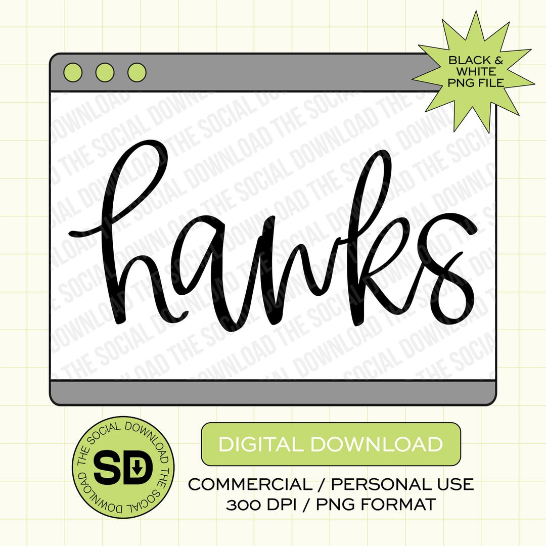 Hawks Hand Lettered School Mascot Png, School Spirit Png, Custom Mascot ...