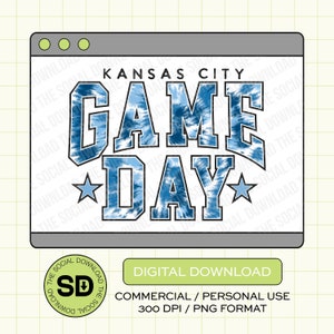 Tie Dye KC Game Day PNG Download File, Kansas City Png, KC baseball, Kansas City, Dtf, Sublimation, Dtg (KCBB1032)