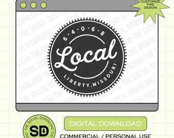 Custom local City and State PNG Download File, custom state png, city and state png, DTF, Sublimation, DTG (STATE1005)