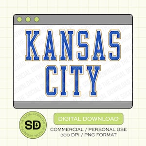 Varsity Kansas City PNG Download File, Kansas City Png, KC baseball, Kansas City, Dtf, Sublimation, Dtg (KCBB1035)