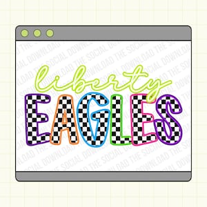 Neon Team Mascot Custom School Spirit PNG Download File, custom school png, spirit png, DTF, Sublimation, DTG (SW1130)