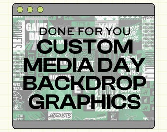 Done for You Media Day Backdrop Graphics, Canva Template, (MEDIA1002)