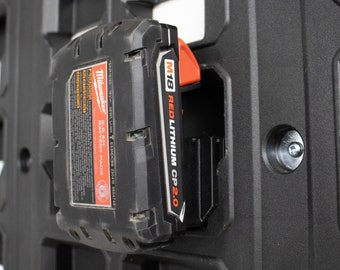 M18 Battery Mount for Milwaukee Packout Wall Plate Storage Mounting System 2-PACK