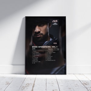 Album Cover Poster Mode Opératoire, vol.1 by Zkr, album wall art, music album artwork, french rap, rap poster