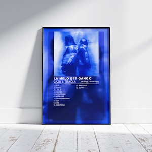 Album Cover Poster La MELO EST GANGX by Gazo & Tiakola, album wall art, music album artwork, french rap, rap poster