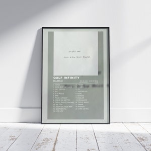 Album Cover Poster QALF infinity by Damso, album wall art, music album artwork, french rap, rap poster