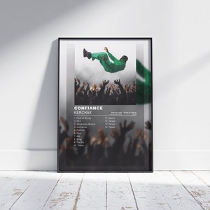 Album Cover Poster Confiance by Kerchak, album wall art, music album artwork, french rap, rap poster