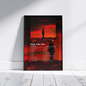 Album Cover Poster VENI VIDI VICI by Lacrim, album wall art, music album artwork, french rap, rap poster