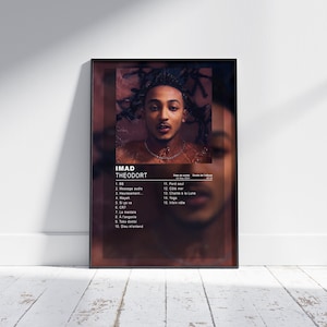 Album Cover Poster Imad by THEODORT, album wall art, music album artwork, french rap, rap poster