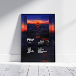 Album Cover Poster SOLSAD by Zamdane, album wall art, music album artwork, french rap, rap poster