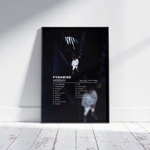 Album Cover Poster Pyramide by Werenoi, album wall art, music album artwork, french rap, rap poster