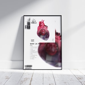 Album Cover Poster Que la famille by PNL, album wall art, music album artwork, french rap, rap poster