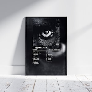 Album Cover Poster Lithopédion by Damso, album wall art, music album artwork, french rap, rap poster