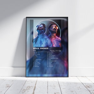 Album Cover Poster Deux frères by PNL, album wall art, music album artwork, french rap, rap poster