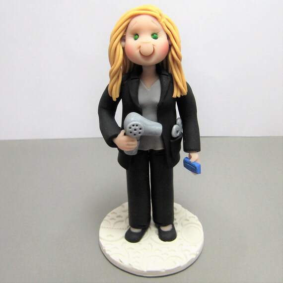 Hairdresser Hairstylist Custom Cake Topper Figurine Made To Etsy