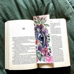 Handmade Floral Watercolor Bookmark: Whimsical Book Art