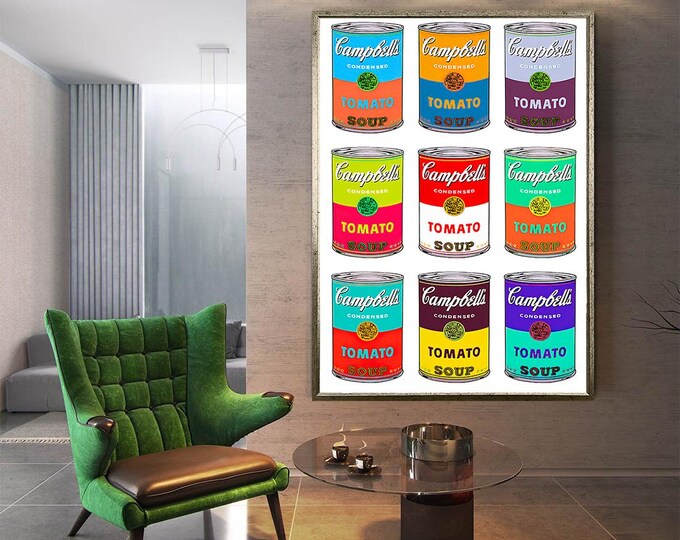 Campbell's Tomato Soup POP ART Digital Download 20up 12.5x15 Warhol ...