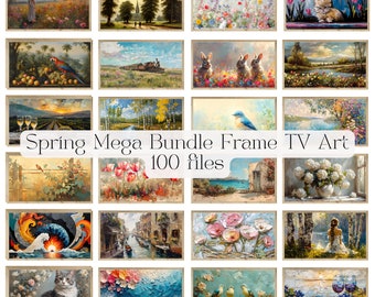 100+ Samsung Vintage Spring Mega Bundle Frame TV Art, Original Frame TV Art, Spring Frame tv Art, Frame TV Art Painting, Pastel Spring