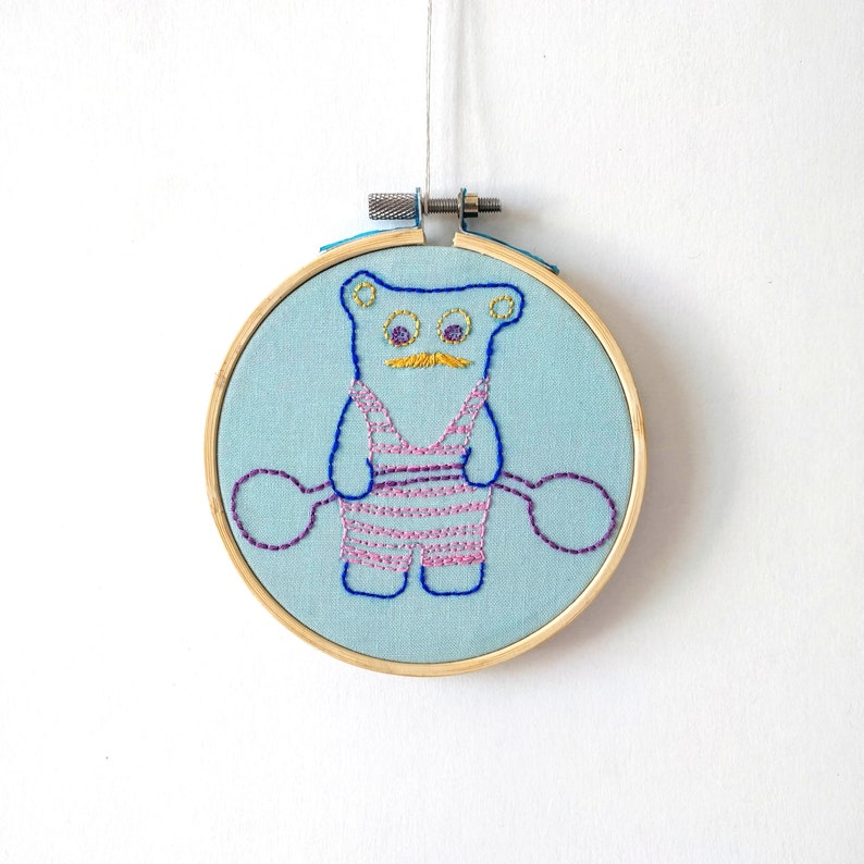 Embroidery Pattern: Circus Strong Monster image 3