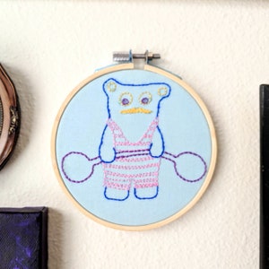 Embroidery Pattern: Circus Strong Monster image 4