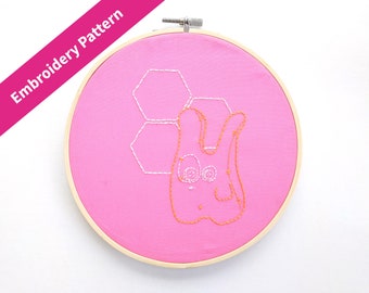 Embroidery Pattern: Kennin Creature Geometry