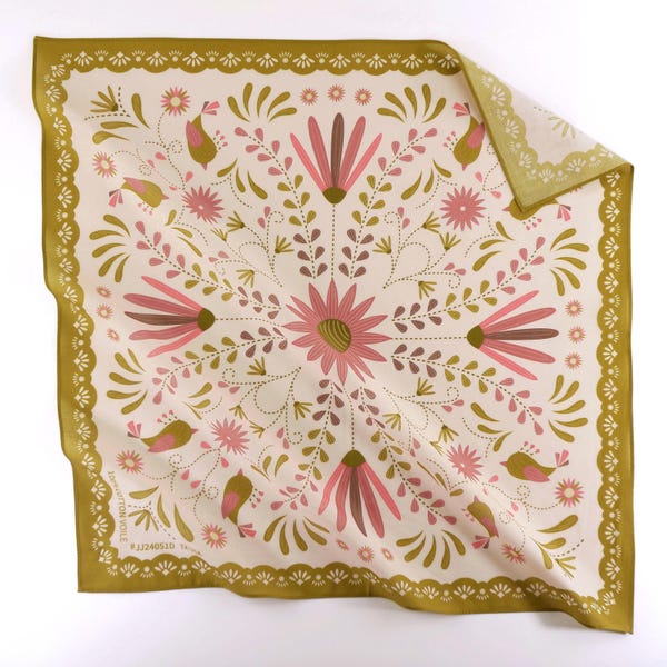 Unikalna chusta z woalu bawełnianego z motywem dzikich kwiatów, oryginalnie zaprojektowana w pastelowym stylu boho, cienka chusta z motywem botanicznym