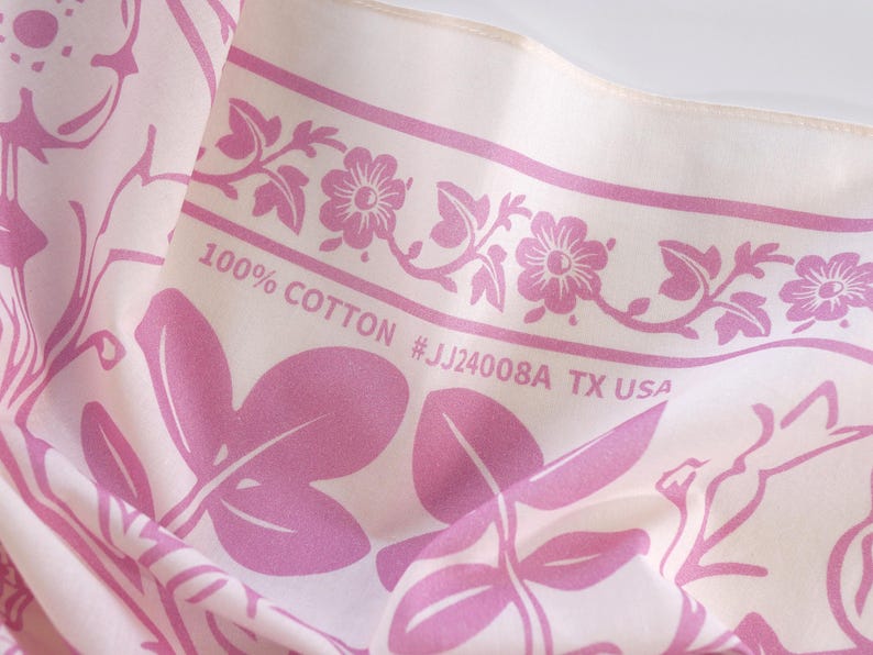 Pastellrosa rosfjärilsblommig bandana mjuk bomullsvoile blommaomslag boho sommarhalsduk present till henne bild 4