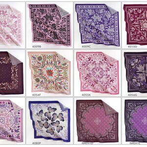 Pastellrosa rosfjärilsblommig bandana mjuk bomullsvoile blommaomslag boho sommarhalsduk present till henne Other Designs