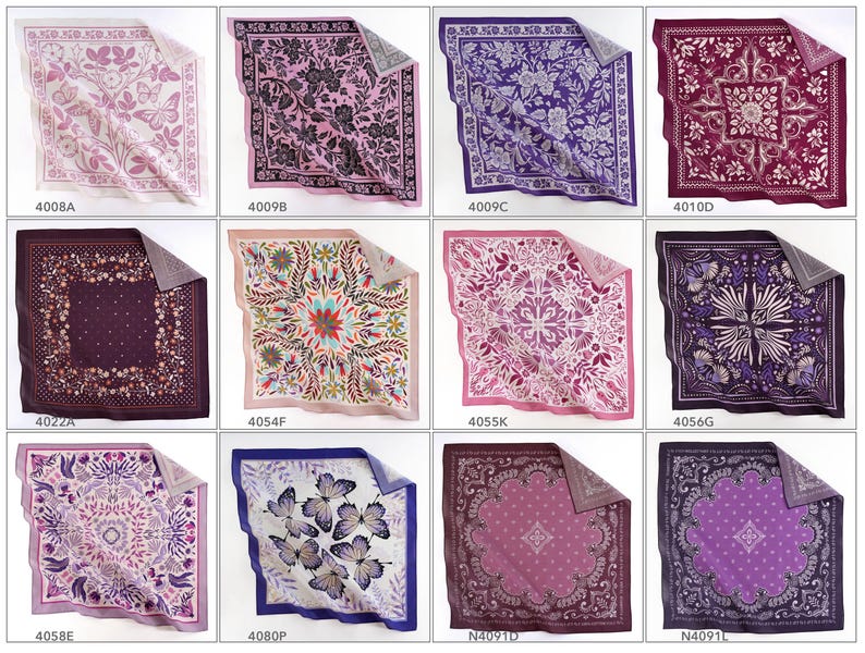 Pastellrosa rosfjärilsblommig bandana mjuk bomullsvoile blommaomslag boho sommarhalsduk present till henne Other Designs