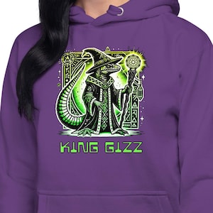 King Gizz Hoodie, Lizard Wizard, King Gizzard Hoodie, King Gizz Sweatshirt, King Gizz Merch, King Gizz Gift, Nonagon, King Gizzard Jumper