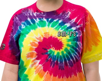 Maglietta tie-dye oversize ricamata BMFS